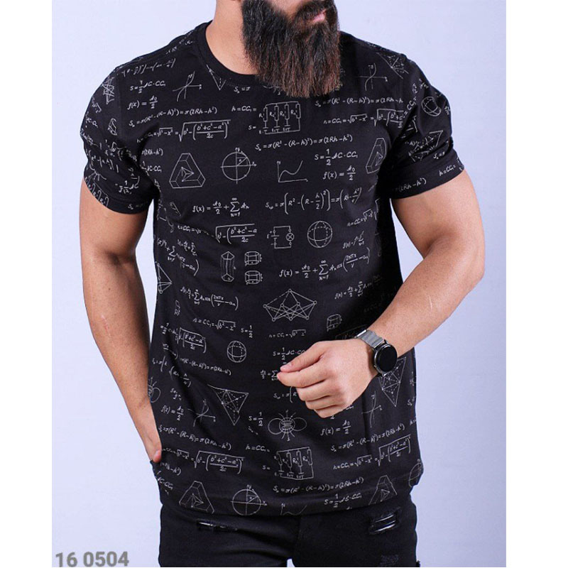 T-shirt made of monochrome cotton and 3 sizes, relatively slate