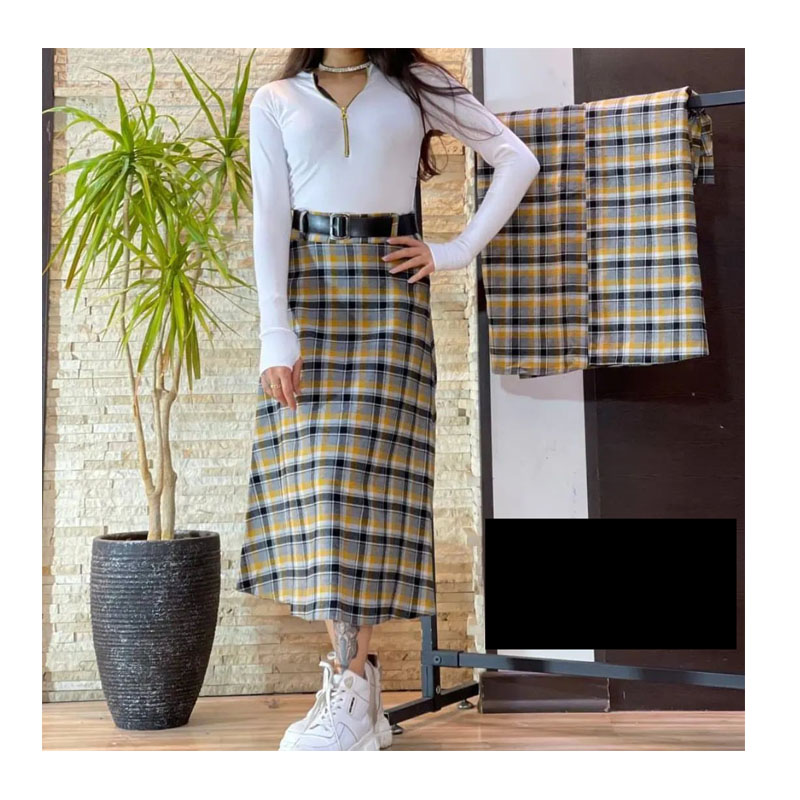 Checkered checkered skirt in 4 sizes with color scheme