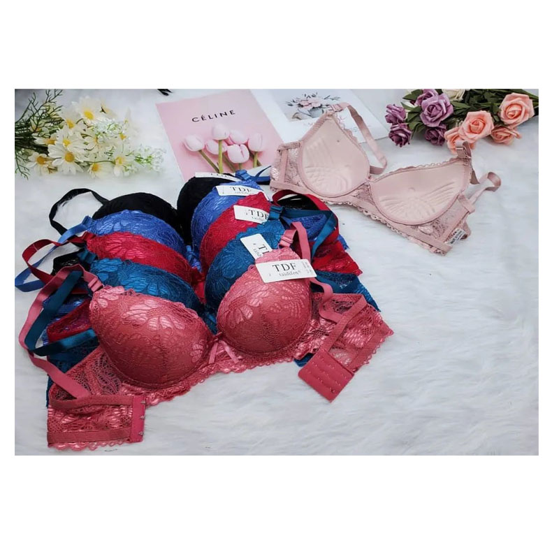 Spring sponge bra with color scheme in four sizes