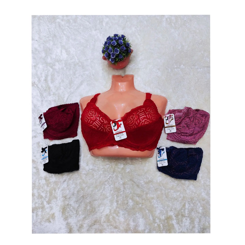 Lace bra under spring thread in 4 sizes with coloring