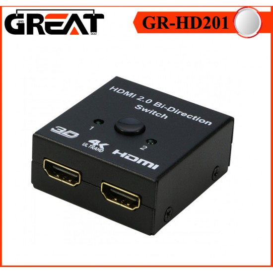 سوئیچ1به2 HDMI GR-HD201 