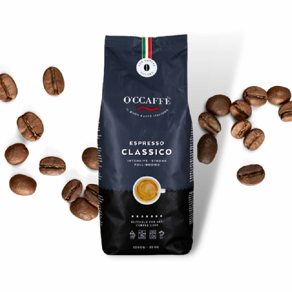 دانه های قهوه اسپرسو کلاسیک قوی ایتالیایی 1 کیلوگرمی
