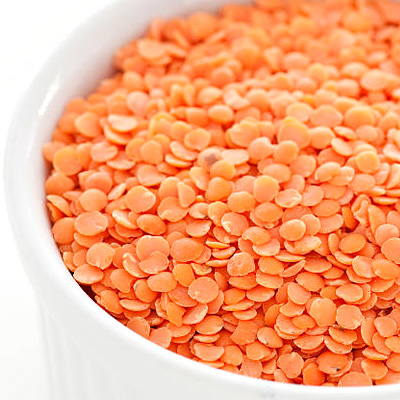 Russian red and green lentils