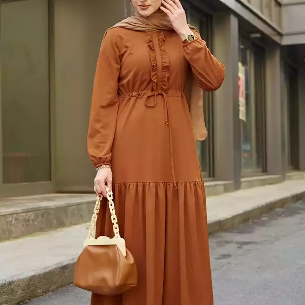 لباس مجلسی زنانه مد اسلامی ترکی در 5 رنگ 
