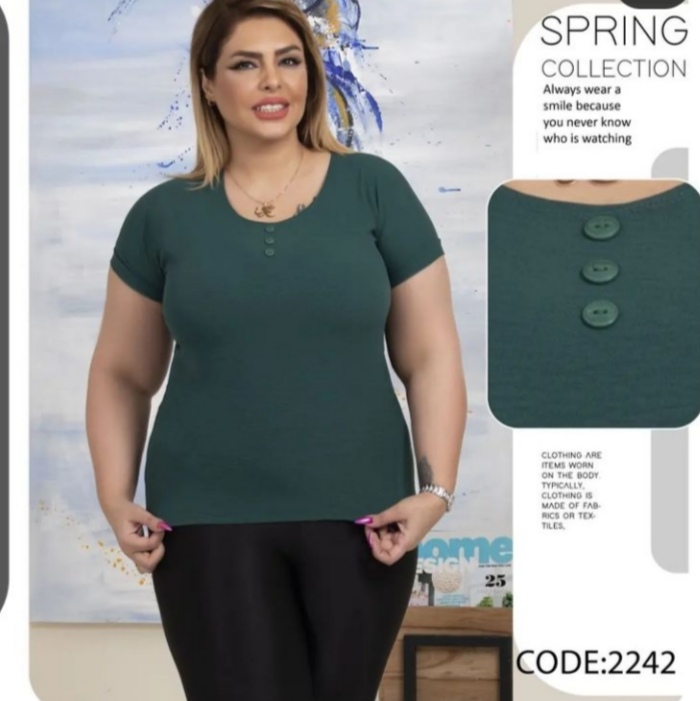 Sleeve -sleeved female tops; cloud cotton and wind buttons suitable for size up to 1