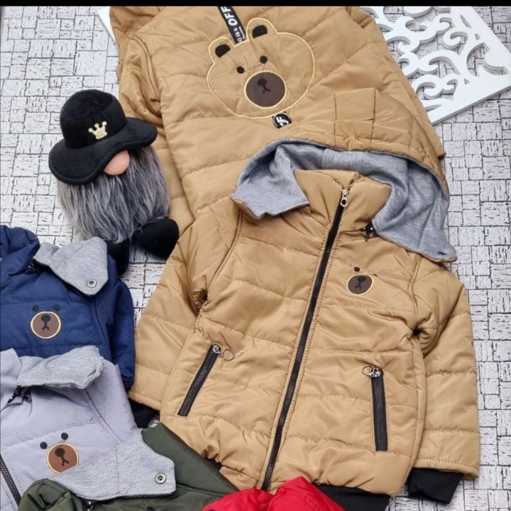 Hatty boy jacket with bear design
