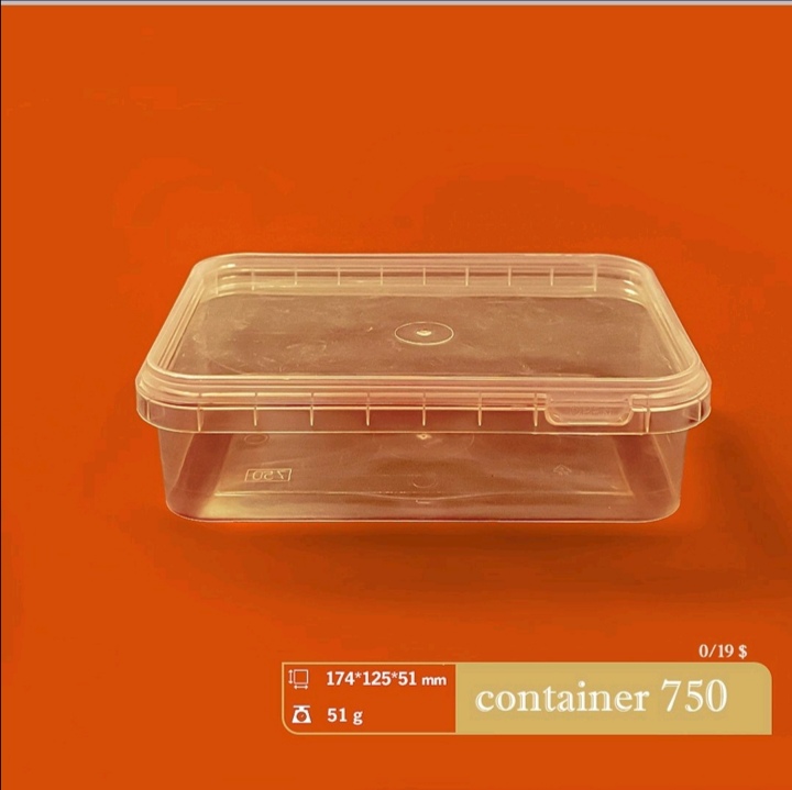 750 Transparent dp container