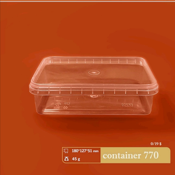 770 transparent dp container