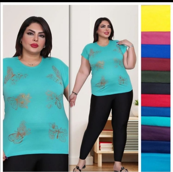 Large Color Women Top and Butterfly