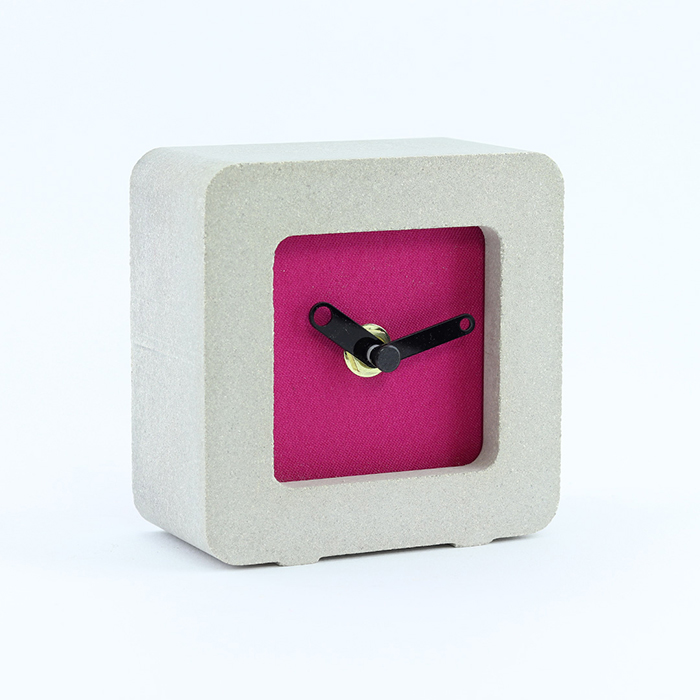 Bubble brand magenta concrete desktop handmade watch