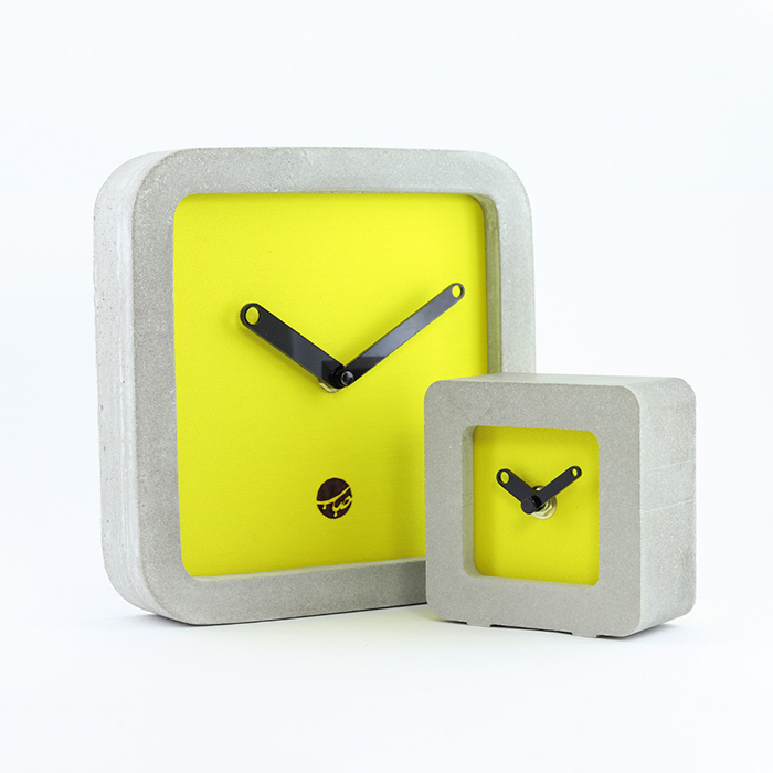 Bubble brand handmade concrete table and wall clock set