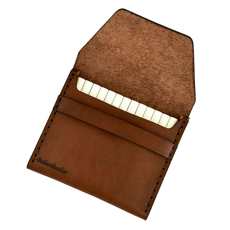 Natural leather and wood cigarette case 2