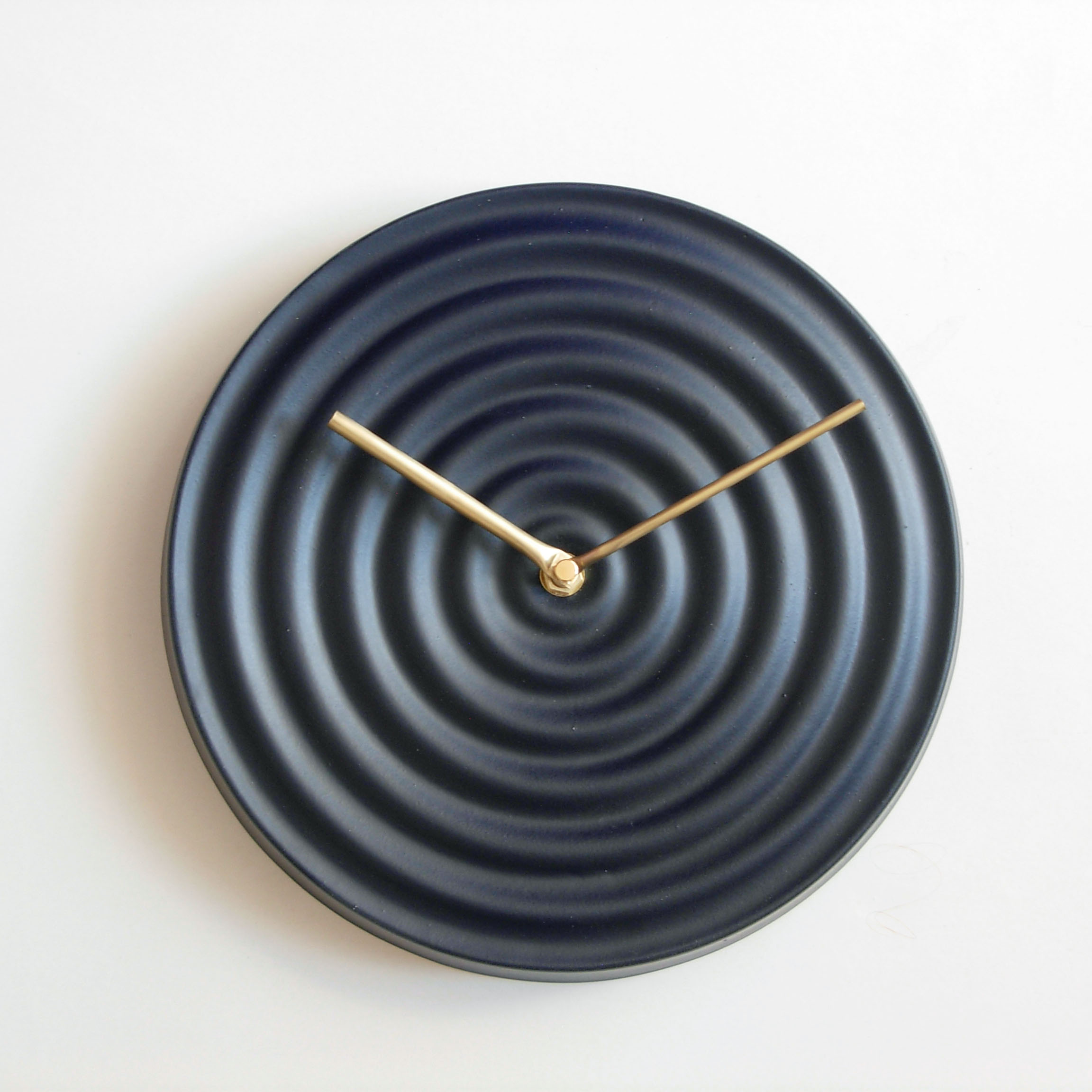 Minimal wall clock around it black