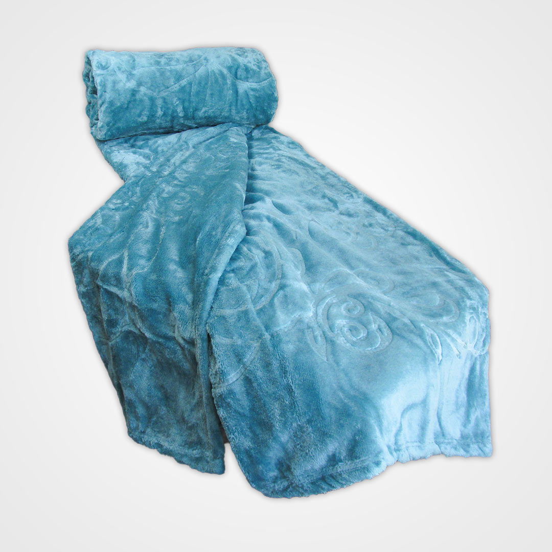 wholesale Caroline Blue Double Travel Blanket