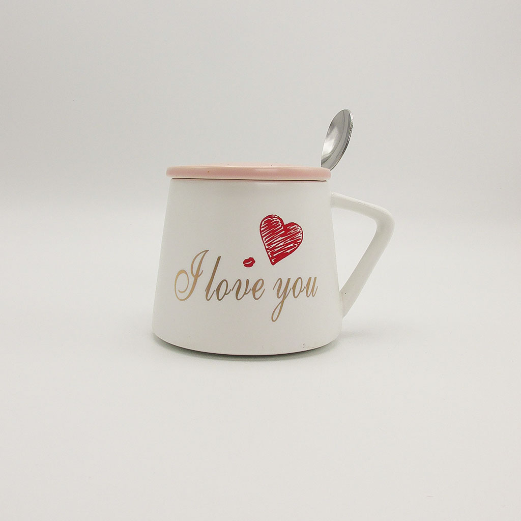 wholesale White ceramic mug love design