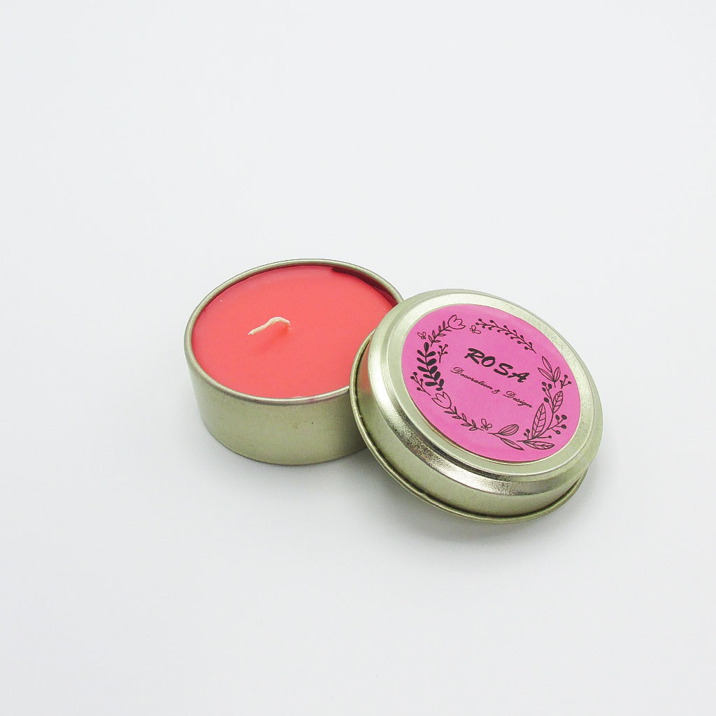 Candles 80 ml pink with the scent of spring flowers