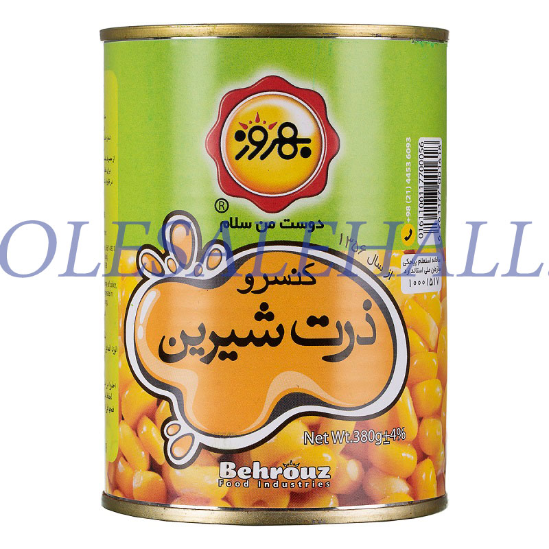 Canned Sweet Corn 380 grams Behrouz