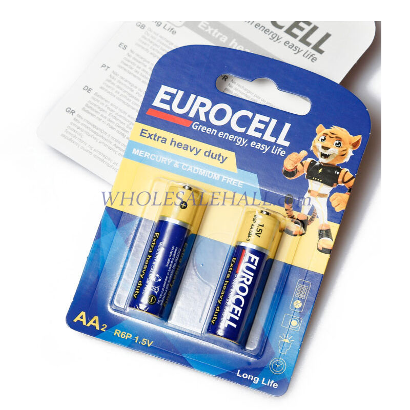خرید عمده باتری كربن زينك نيم قلمي شيرينك 2 عدديEurocell 