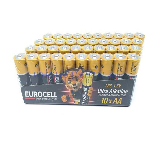 خرید عمده باتري قلمي آلكالاين شيرينك 10 عددي Eurocell 