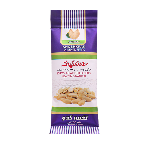 wholesale 40 grams of pumpkin seeds with cellophane package from khoshkpak brand