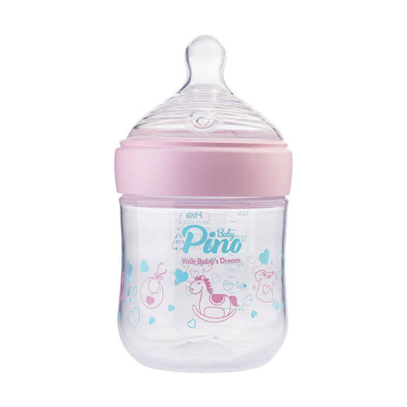 شیشه شیر نوزاد و کودک 150 میلی لیتر 0 تا 6 ماه M - پینو بیبی