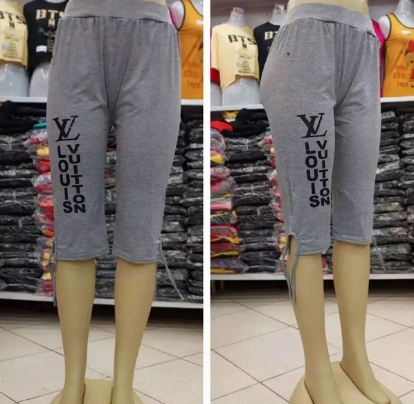 wholesale Print Lacquer Pants in two colors of dark and light gray