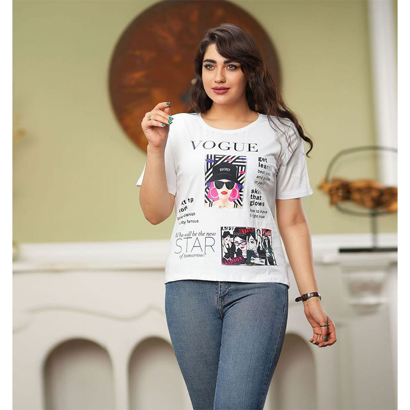 Vogue Embroidered T -shirts of Super Cotton Size 1 to 2