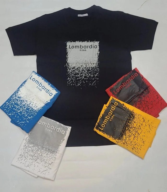 T -shirt of Super Sleeve Cotton Lombardia Design in 5 colors and three sizes