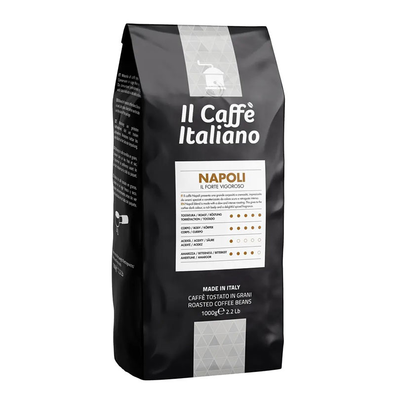خرید عمده دانه های قهوه روبوستا Il Caffe Italiano محصول ایتالیا