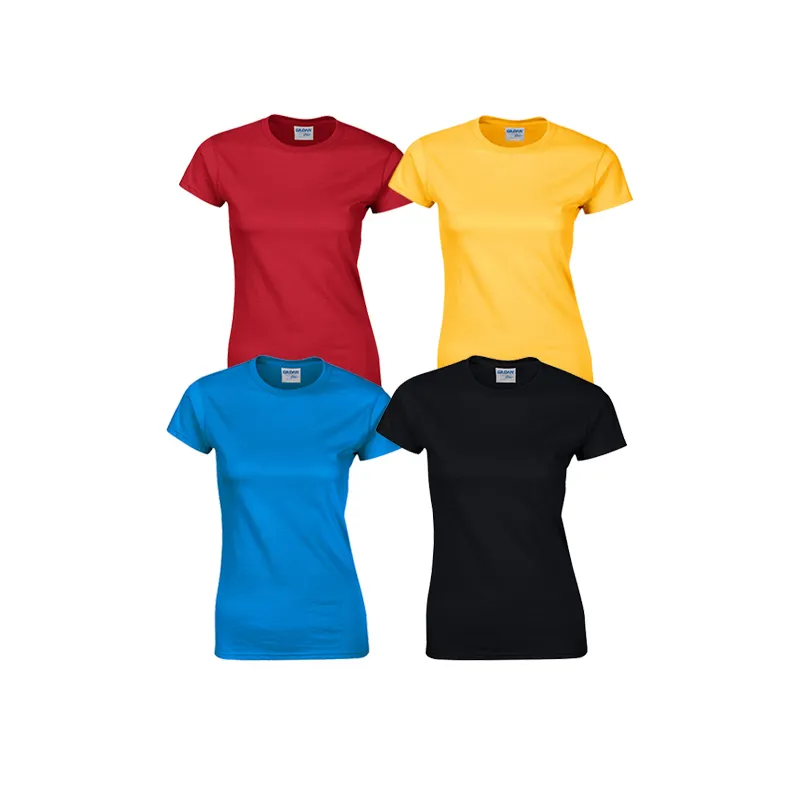  تی شرت زنانه آستین کوتاه تابستانی یقه O صددرصد پنبه رنگ بندی موجود در تصاویر