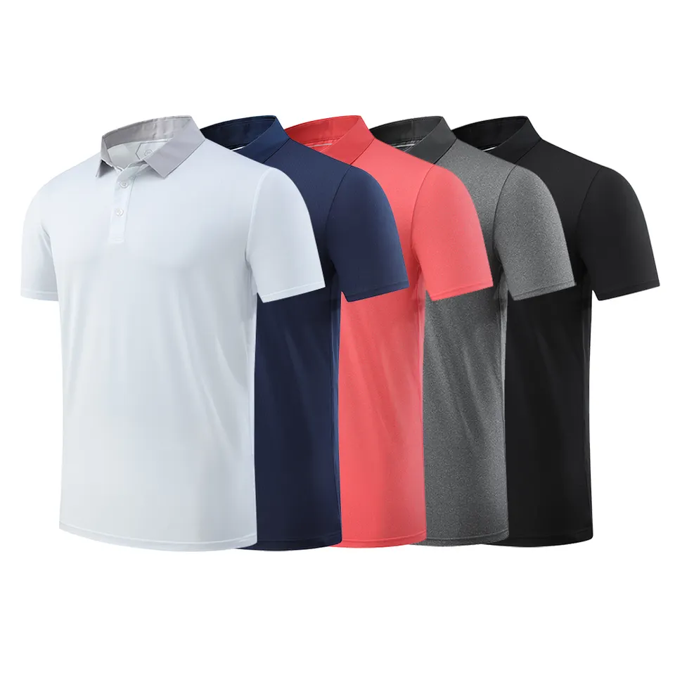 تی شرت یقه دار مردانه و زنانه پلی استر اسپندکس سریع خشک رنگ بندی موجود در تصویر