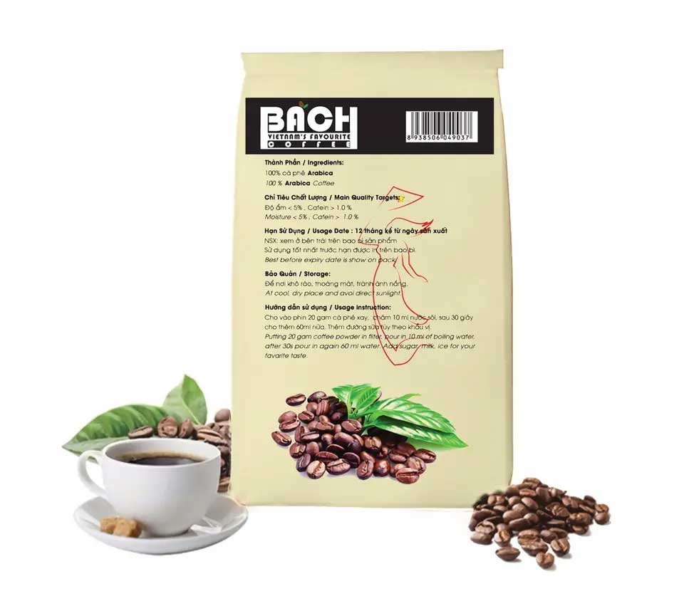 خرید عمده قهوه عربیکا آسیاب‌شده ارگانیک، محصول ویتنام