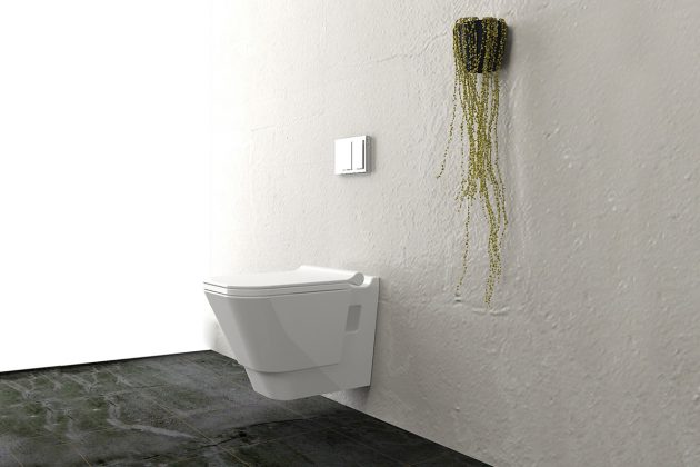  توالت فرنگي والهنگ گلسار مدل رومکس 52 درجه۱