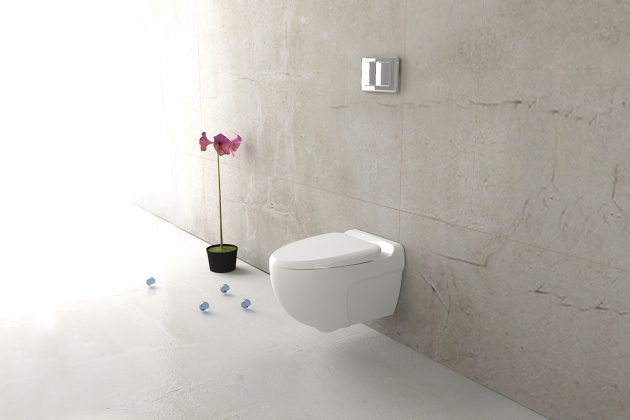توالت فرنگي والهنگ گلسار مدل پلاتوس 55 درجه۱