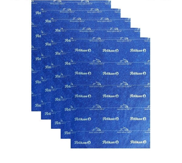کاغذ کاربن آبی پلیکان 500H سایز A4 بسته 10 عددی