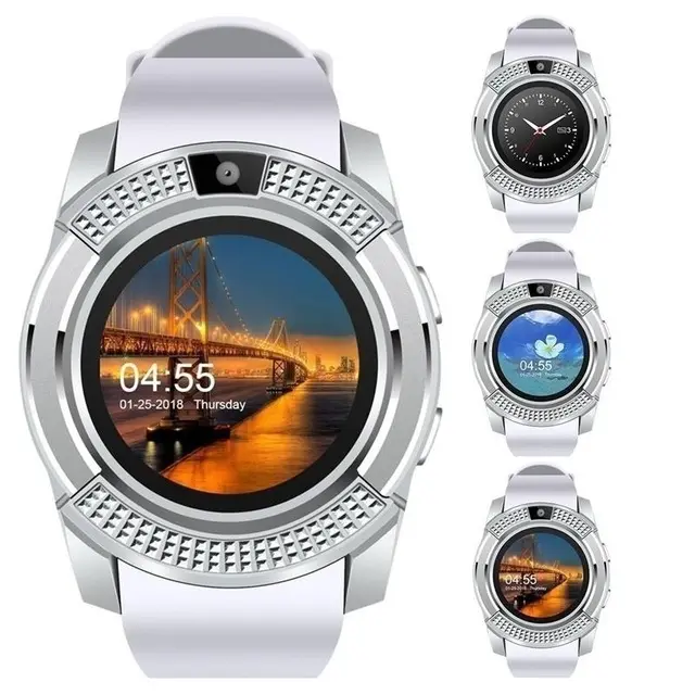 خرید عمده ساعت هوشمند مردانه V8 با مچ بند صفحه نمایش لمسی موسیقی برای فضای باز