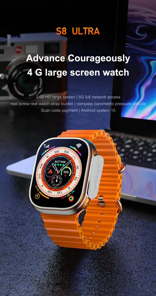 خرید عمده  ساعت هوشمند Android OS 10 GPS Wifi Smartwatch X8 ROM 2G RAM 16GB Ultra  