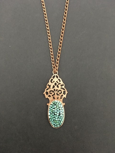 Turquoise copper necklace