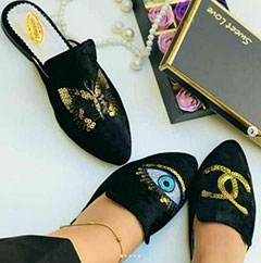 wholesale Women's slippers with sequined design