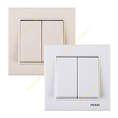 wholesale Iran Electric diamond switch and socket with white frame and economical cream