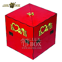 خرید عمده جعبه گل هدیه کادو ولنتاین لوکس باکس کد LB 241 