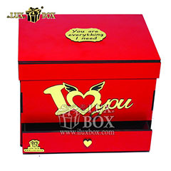 خرید عمده جعبه گل هدیه لوکس باکس کد LB 261 
