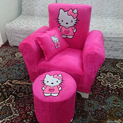wholesale Set of sofa and table for one child, Kitty design, model 2