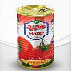 خرید عمده رب گوجه حلب 4 کیلو گرم  صنایع غذایی مجید