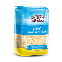 خرید عمده برنج دانه بلند بسته بندی شده ی parboiled در بسته های 800 گرمی