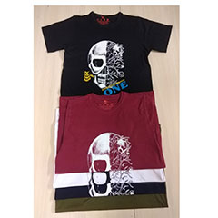 wholesale Single print T-shirt - in 3 sizes and 5 colors