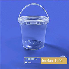 خرید عمده سطل شفاف ISH 1400