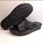صندل زنانه تمام چرم گاوی طرح ضربدر مدل 6 - Image 3