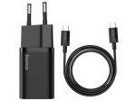 شارژر دیواری سریع و کابل دو سر تایپ سی بیسوس Baseus Super SI Quick Charger IC 25W - Image 3