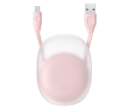 کابل شارژ و انتقال داده تایپ سی بیسوس Baseus Little Reunion One-Way Stretchable Type-C Cable 1m - Image 3